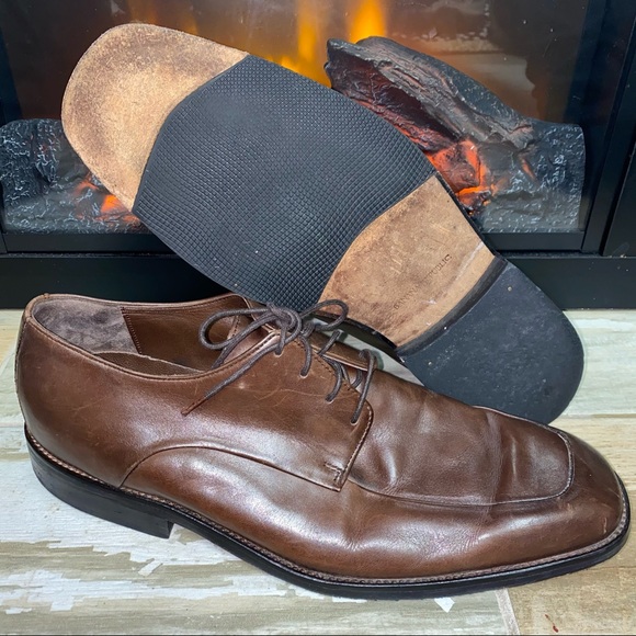Banana Republic Shoes | Men's Banana Republic Leather Dress Shoes Size 12 US 092811 Dual Zone Comfort | Color: Brown | Size: 12 | Makinitposhable's